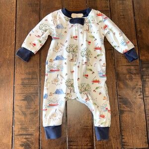 Smockingbird Fall Apple Picking Zip-Up Pajamas